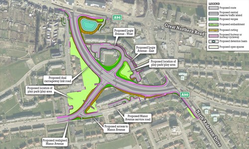 Haudagain roundabout plans