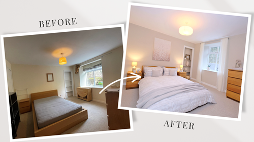 Picture of a bedroom transformation